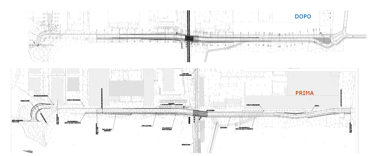 Immagine dei due progetti di Via Milano